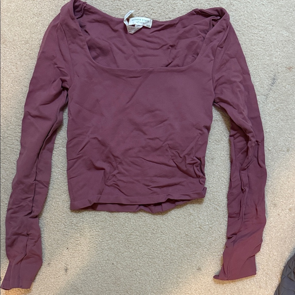 Altar'd State Rose Long Sleeve Top